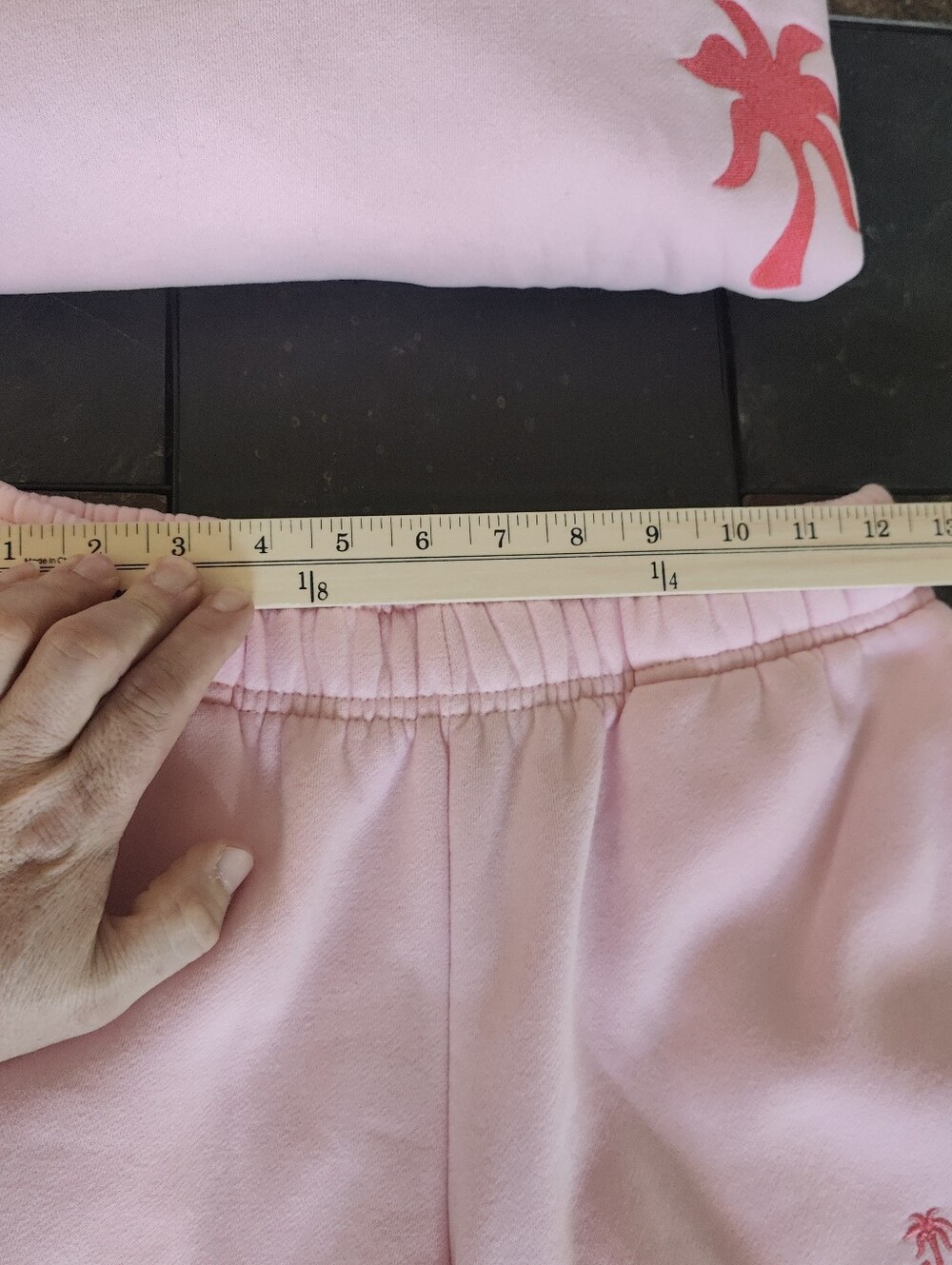 Pink Palm Puff "Everything Comes In Waves" Hoodie Size S Hoodie / XS Pants - Picture 9 of 15